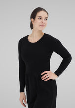 Lataa kuva, kalla active selja merinovillamekko musta